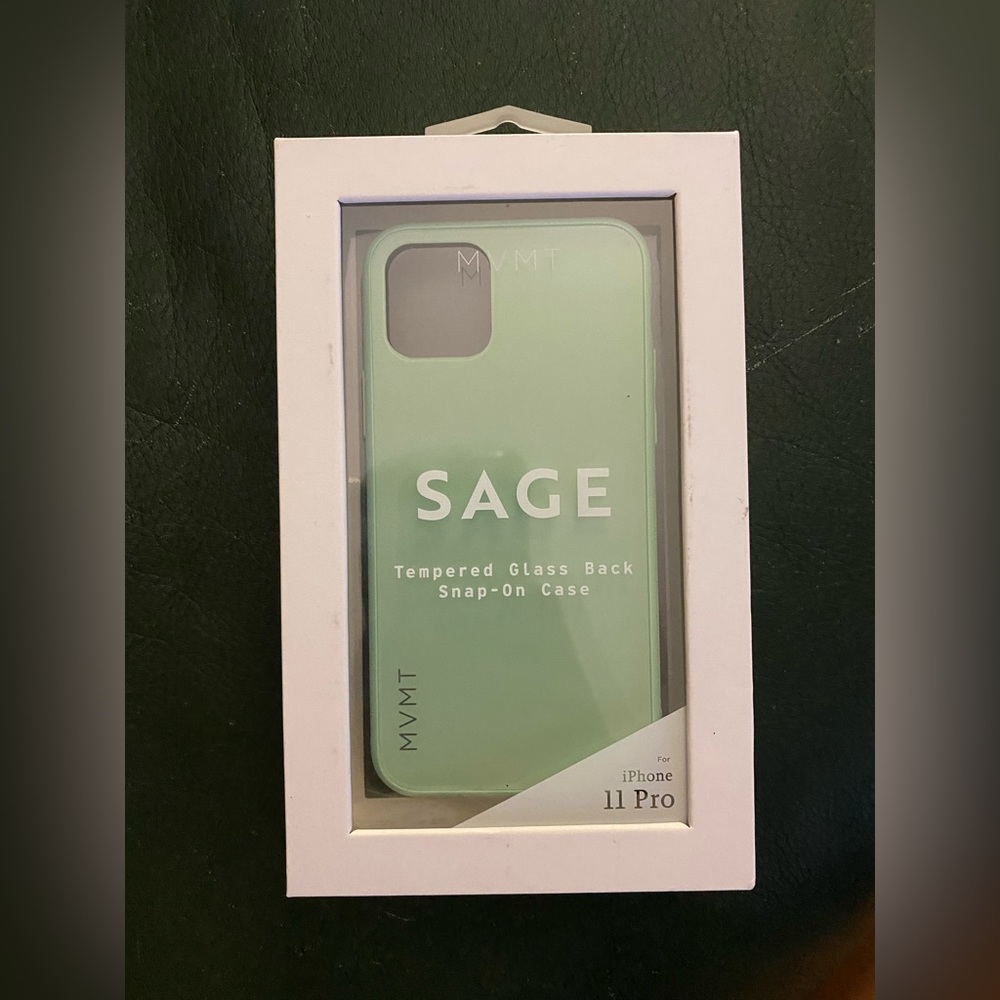 MVMT Sage Tempered Glass Back Snap-on Case for iPhone 11 Pro